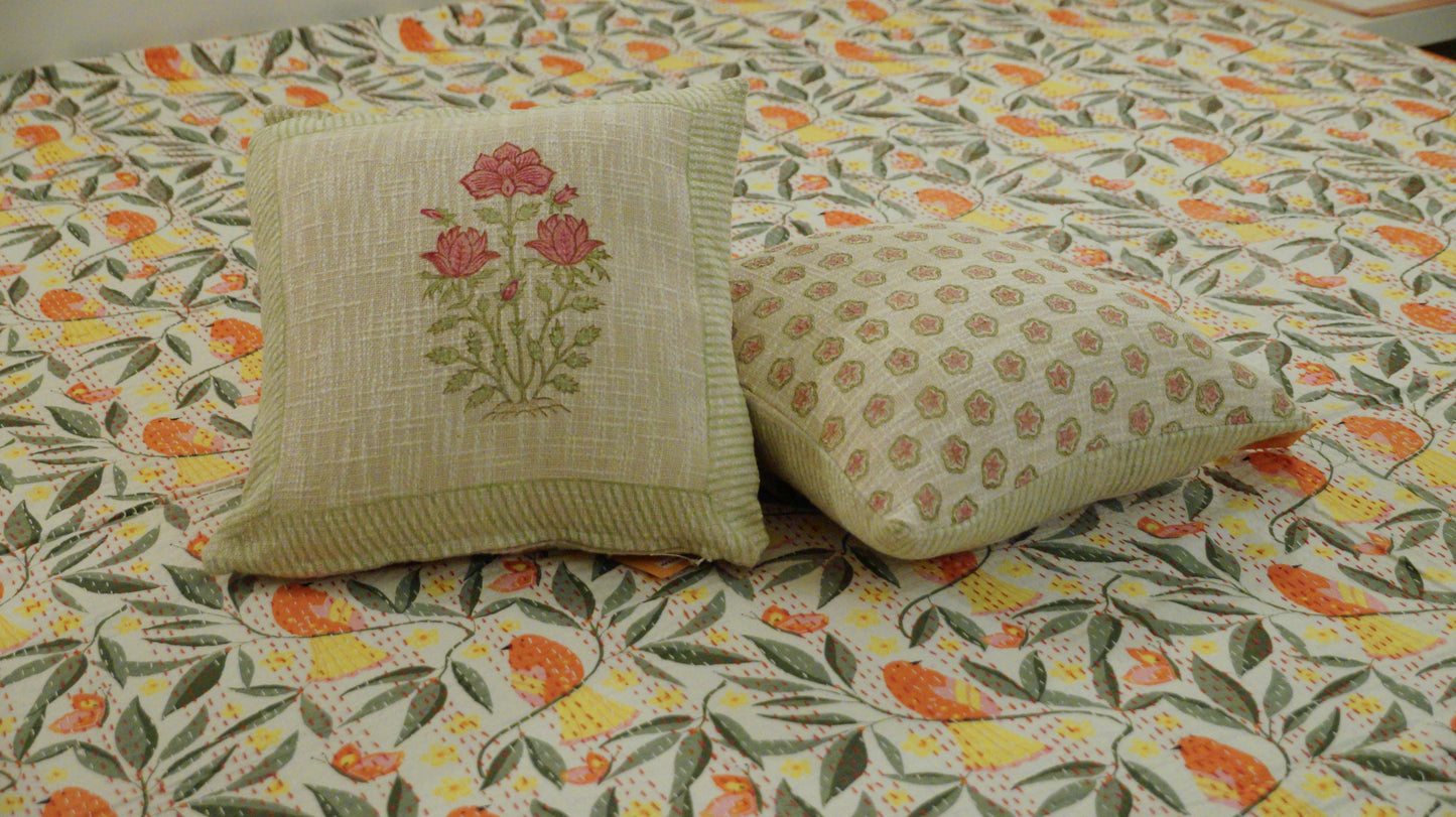 Tropical Haven Kantha Quilt