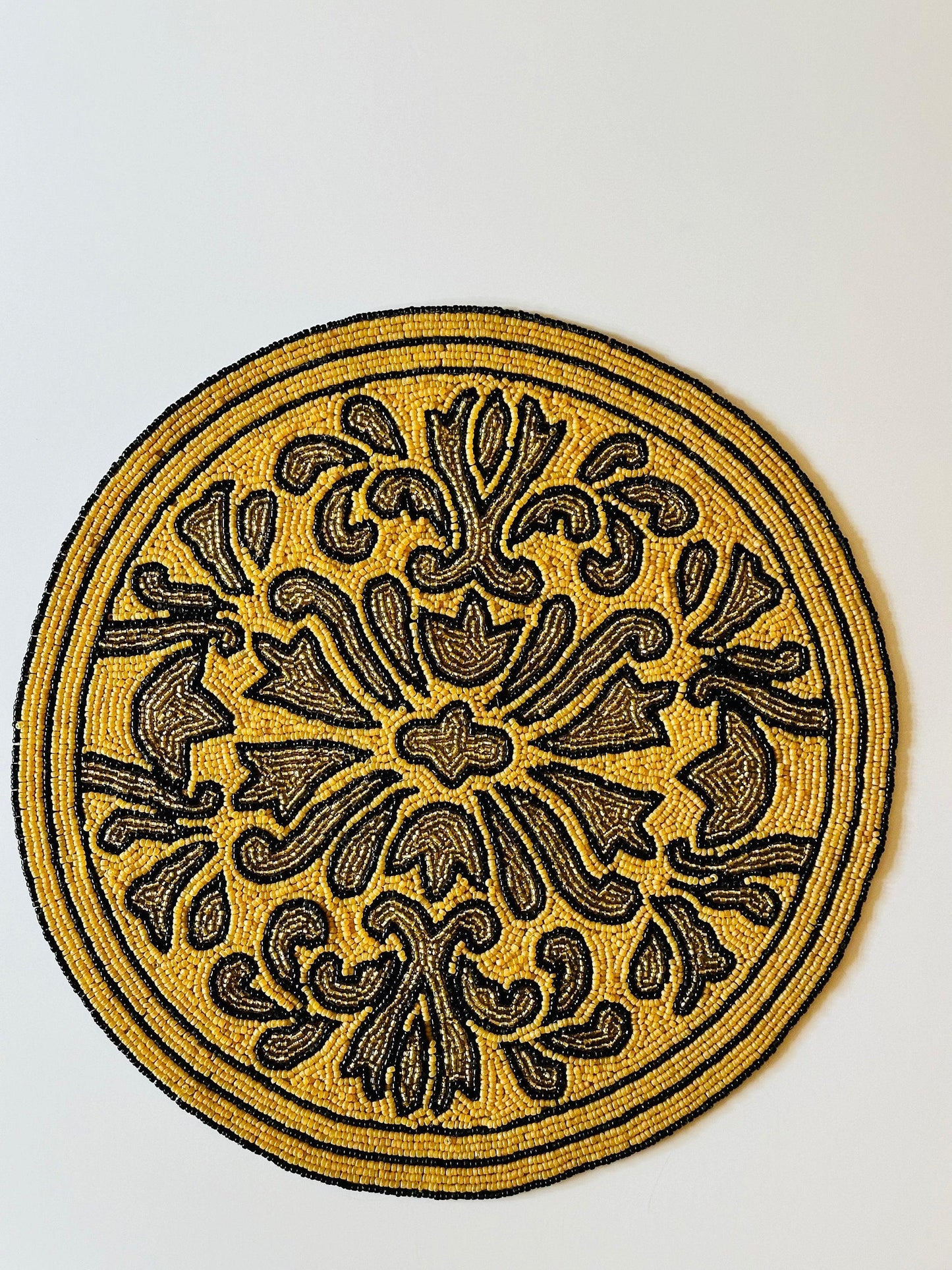 Intricate Beaded Placemats - DewDropHues