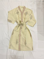 Pearl - Block Printed Waffle Cotton Bathrobe