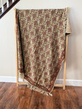 Fall Whisper - Block Printed Throw Blanket