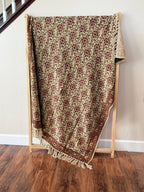 Fall Whisper - Block Printed Throw Blanket