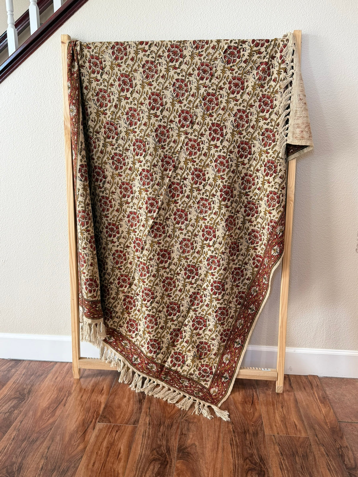 Fall Whisper - Block Printed Throw Blanket