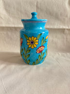 Turquoise Garden - Blue Pottery Jar
