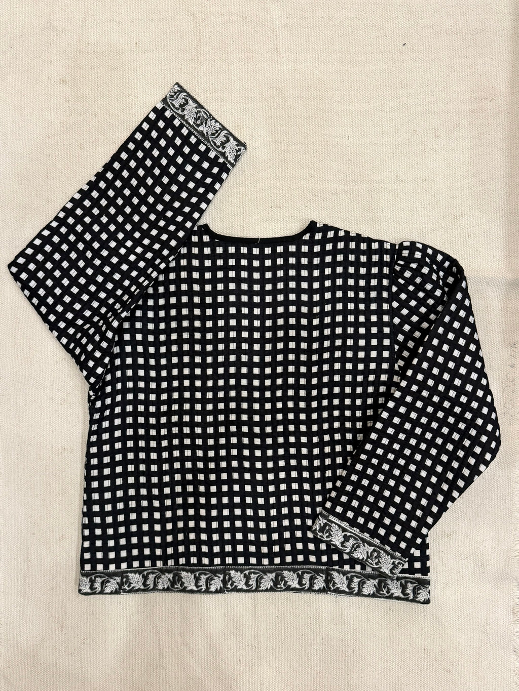 Ikat Static - Quilted Cotton Jacket