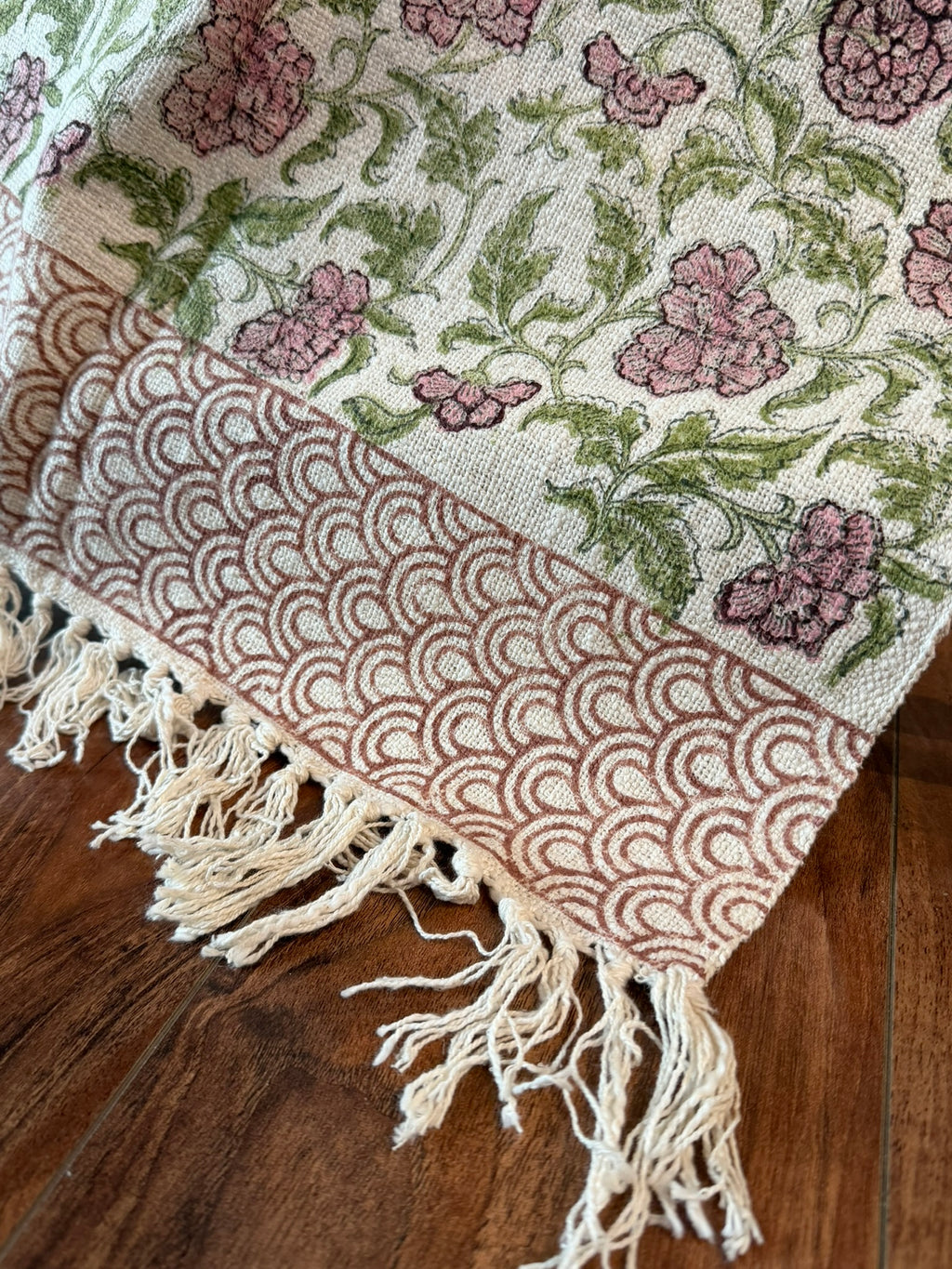 Plum Grove - Block Printed Throw Blanket