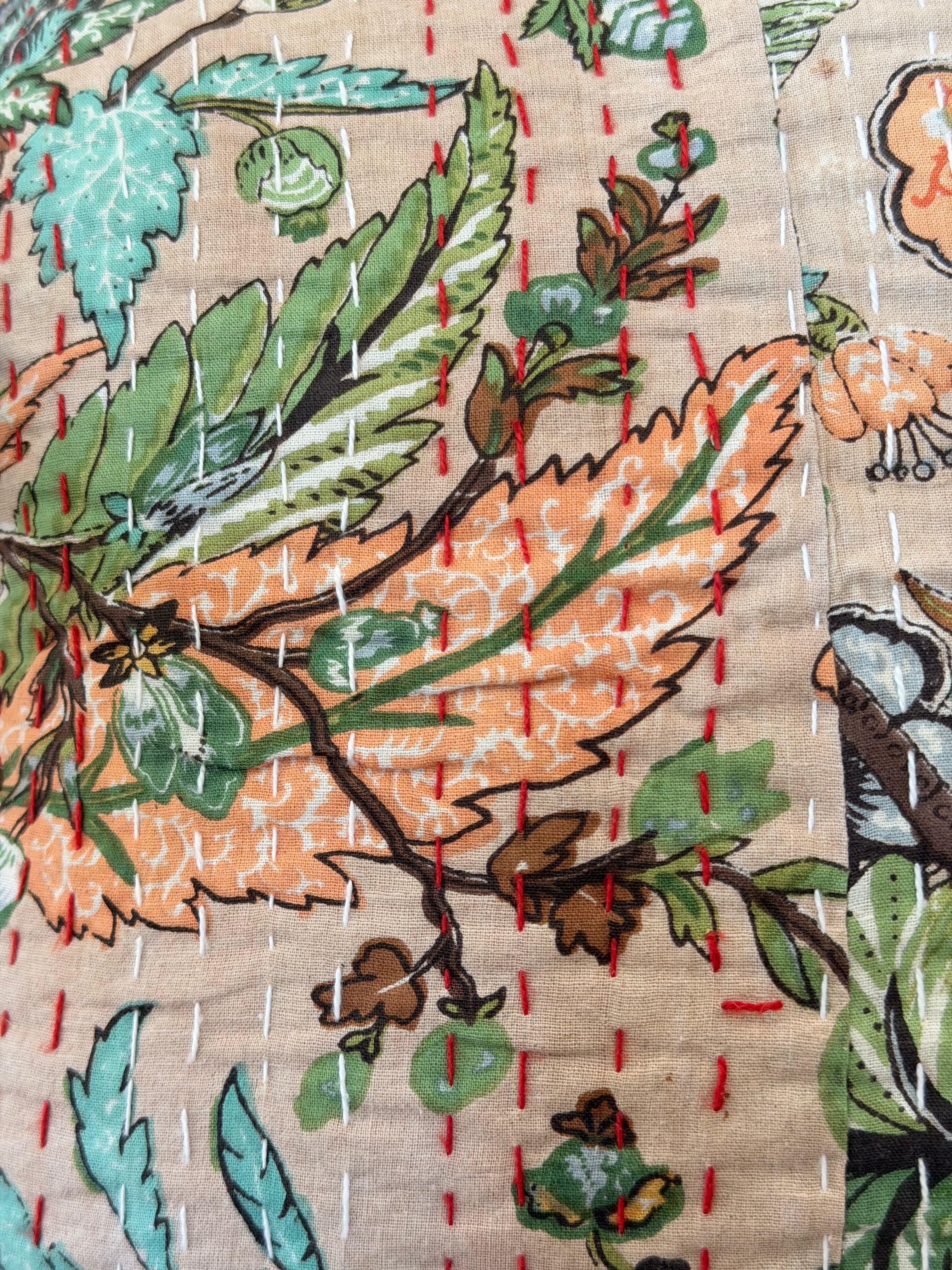 Kantha Blush - Throw Pillow Cover