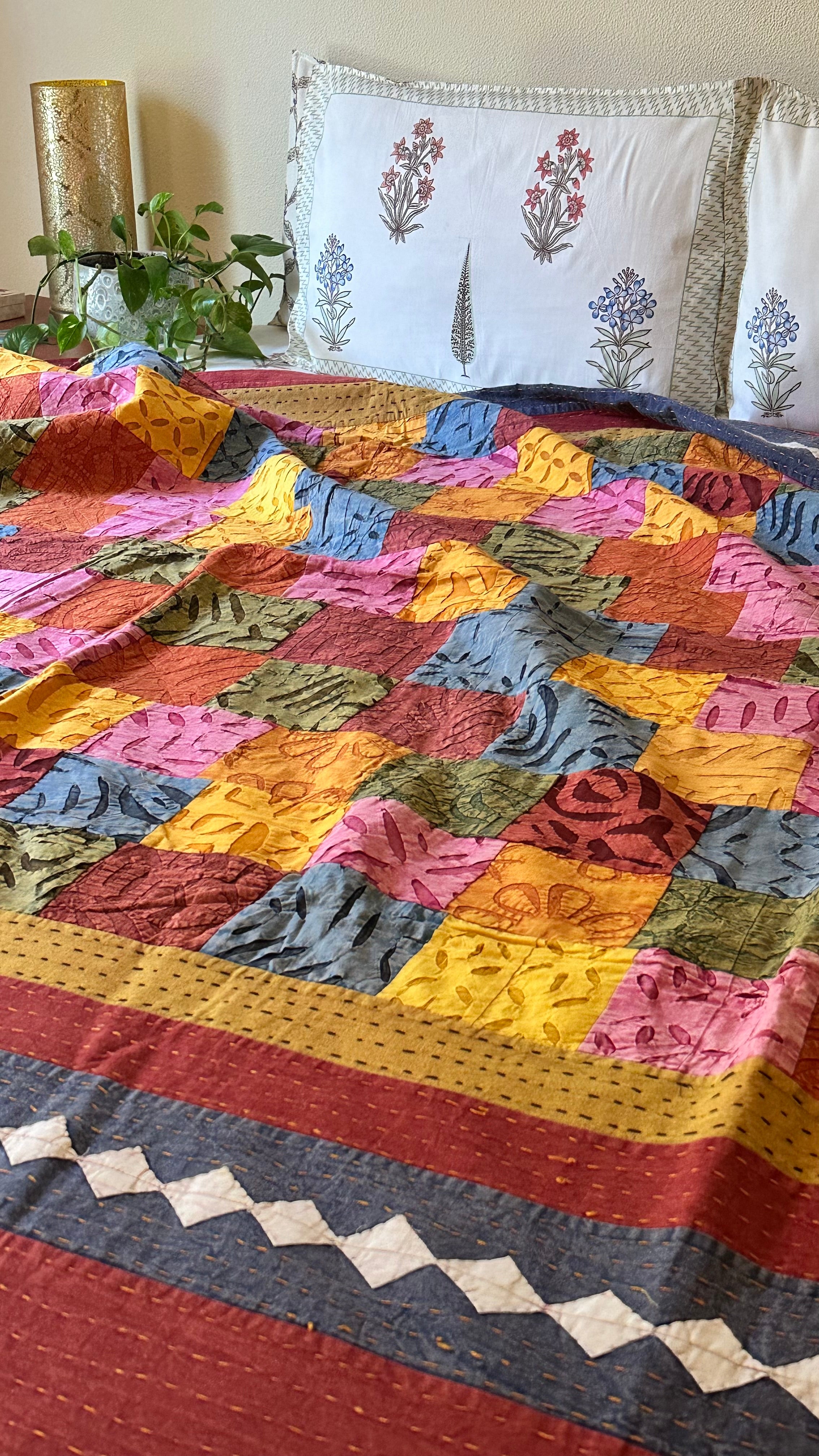 Patchwork Kantha Quilt