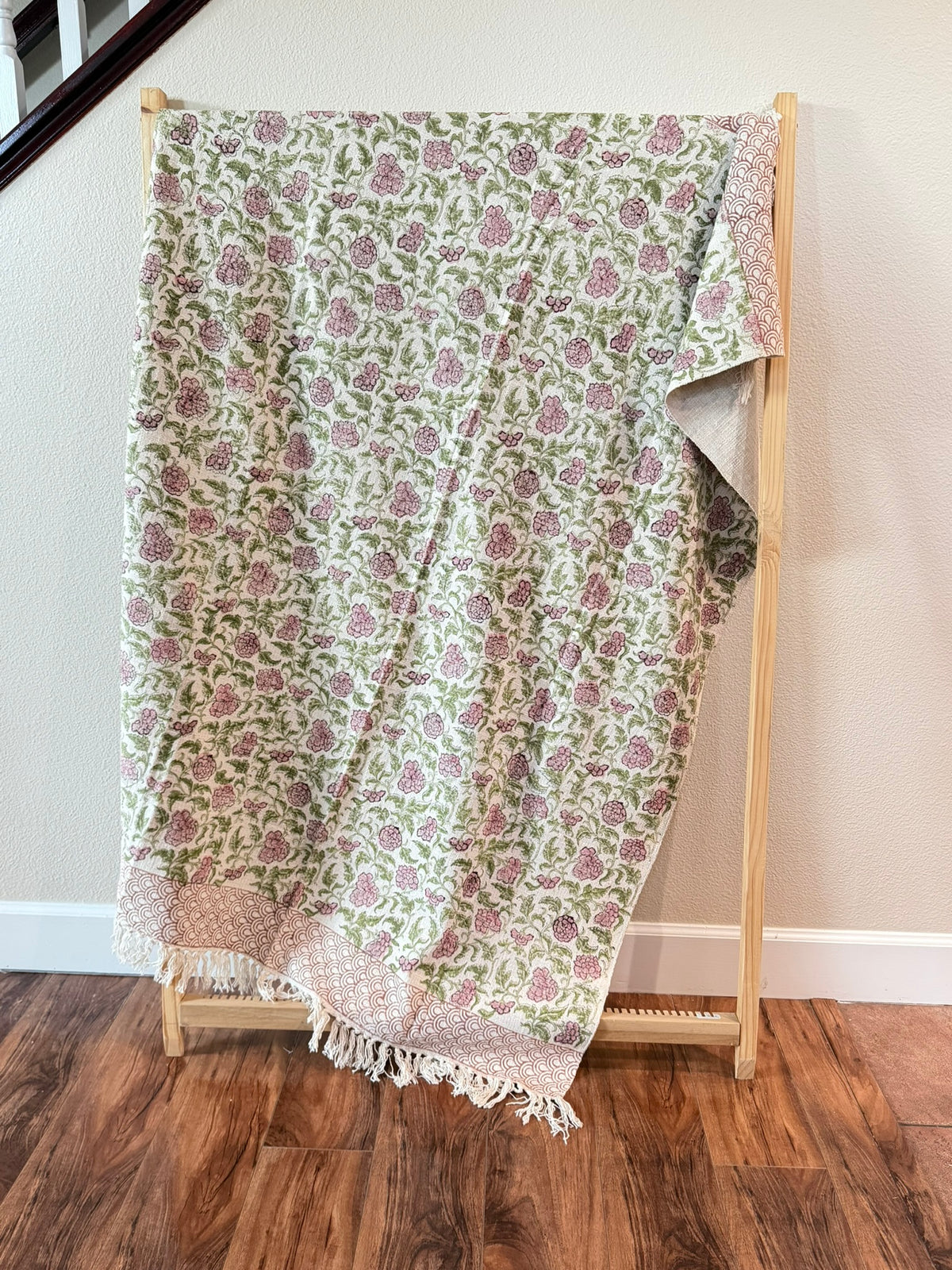 Plum Grove - Block Printed Throw Blanket