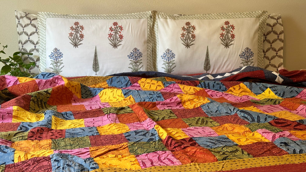Patchwork Kantha Quilt