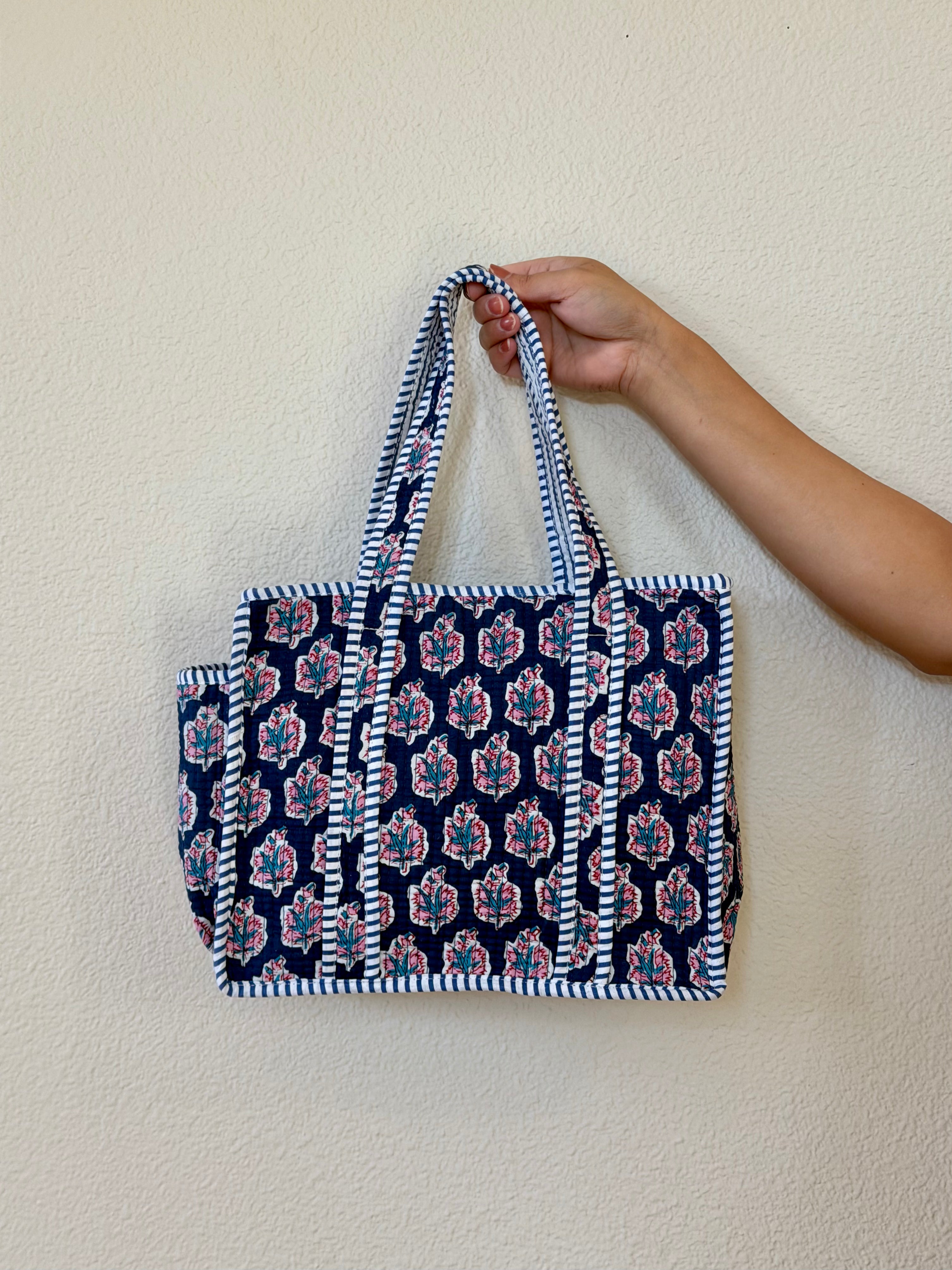 Indigo Leaf - Mini Chippa Tote