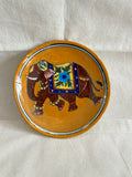 Elephant Parade - Blue Pottery Wall Plate