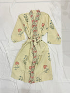 Whisper - Block Printed Waffle Cotton Bathrobe