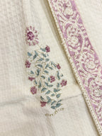 Pearl - Block Printed Waffle Cotton Bathrobe