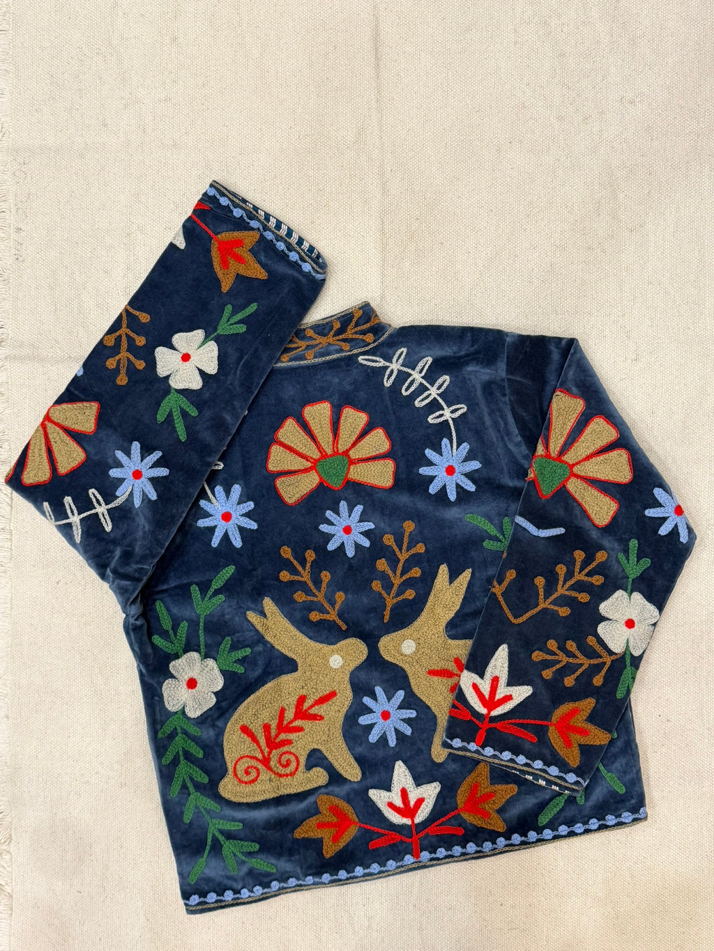 Blue Burrow - Suzani Embroidered Jacket