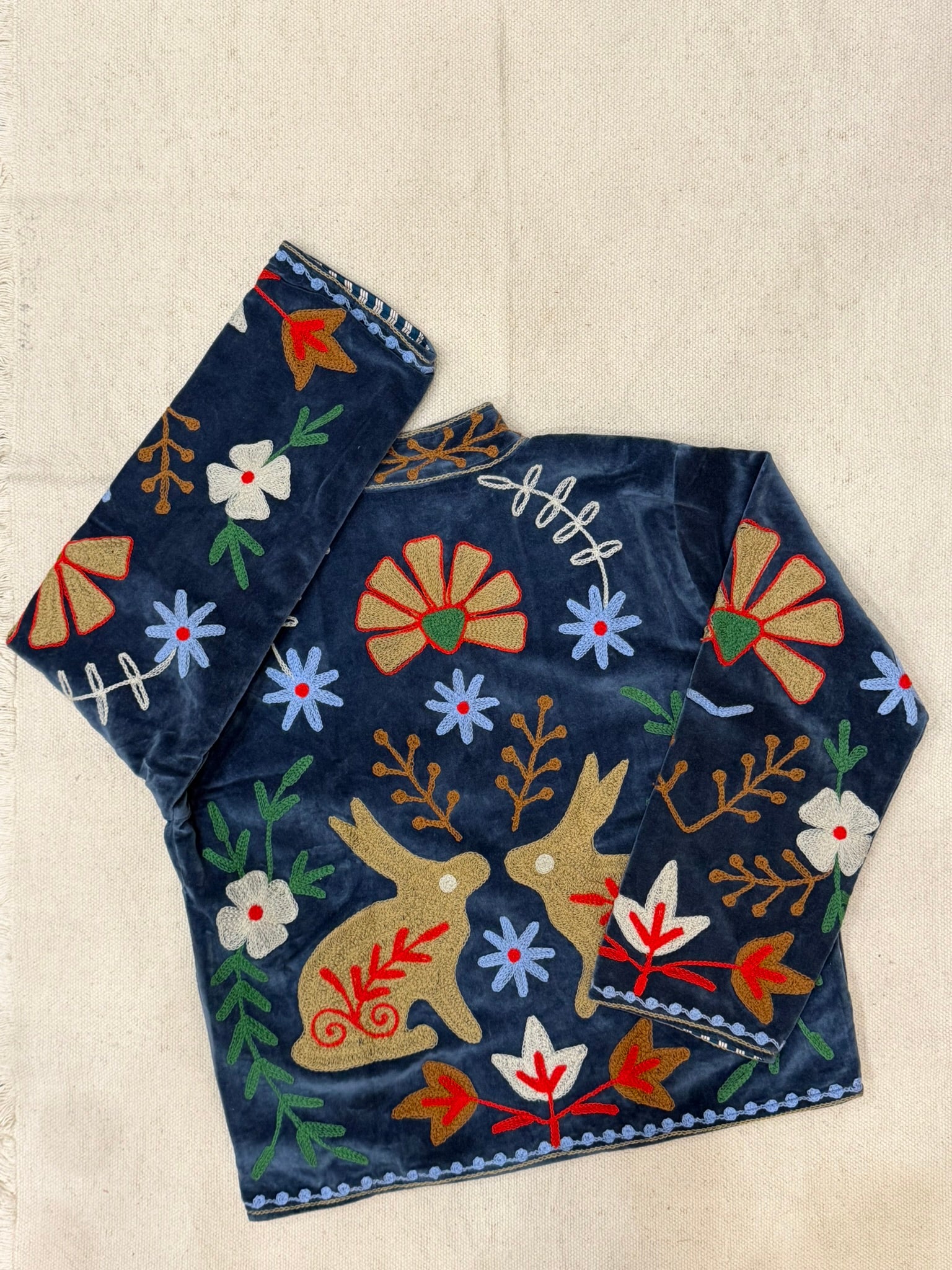 Blue Burrow - Suzani Embroidered Jacket