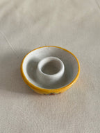 Sunlit Lotus - Blue Pottery Candle Holder