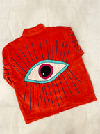 Tangerine Gaze - Suzani Embroidered Jacket