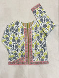Lime Sketch - Quilted Cotton Jacket