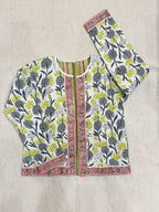 Lime Sketch - Quilted Cotton Jacket