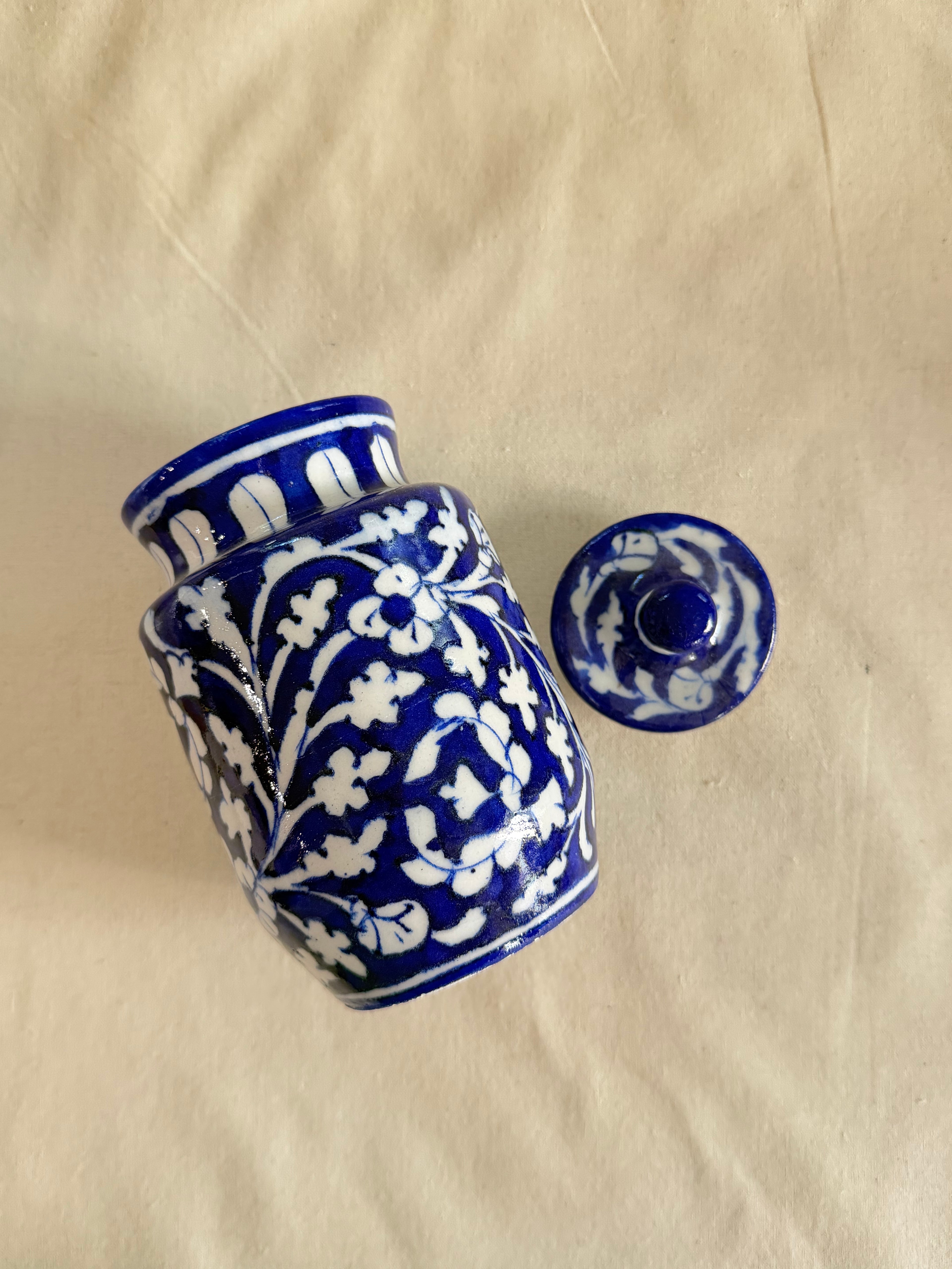 Indigo Garden - Blue Pottery Jar
