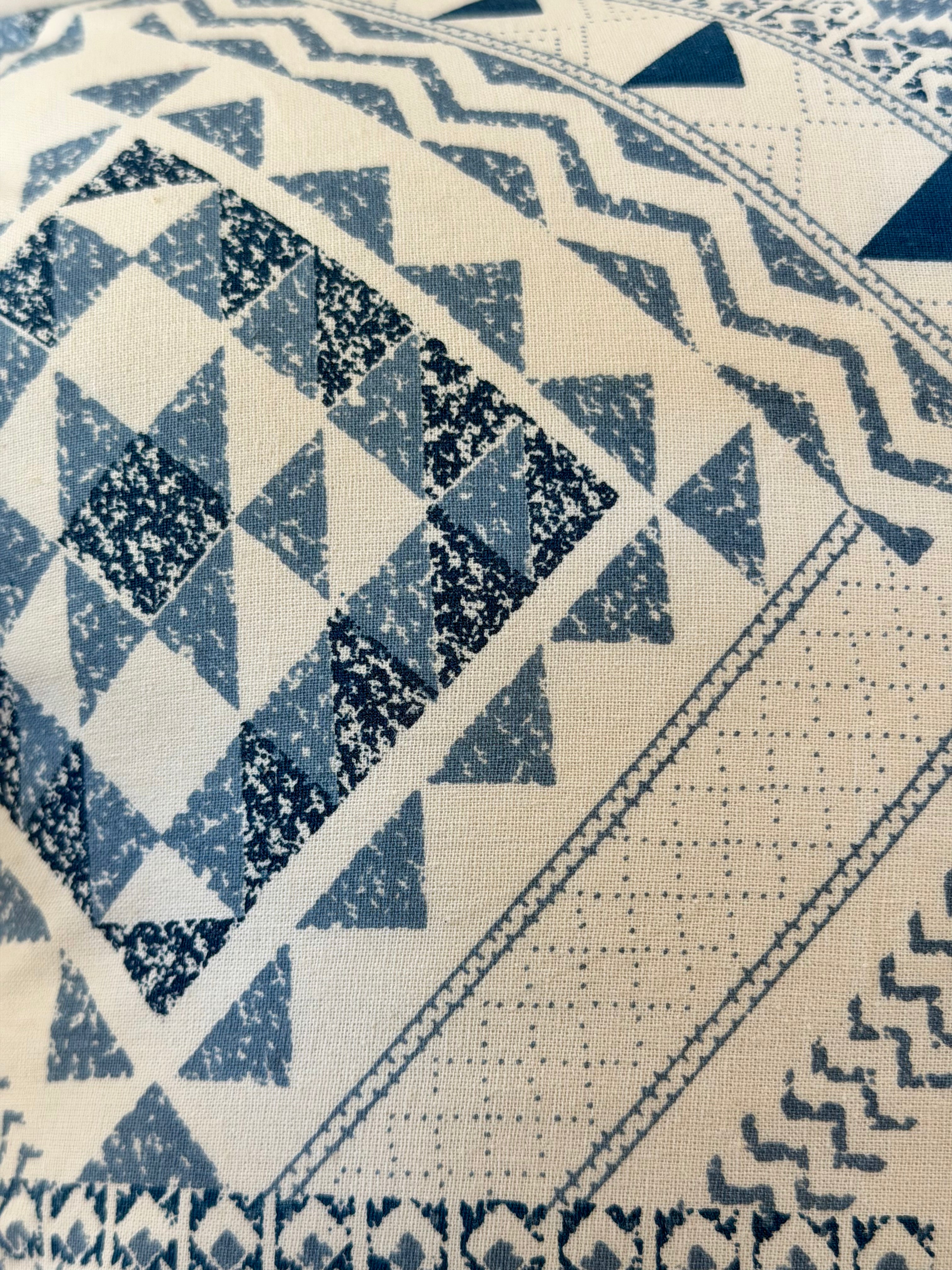Indigo Rhythm - Throw Pillow Cover