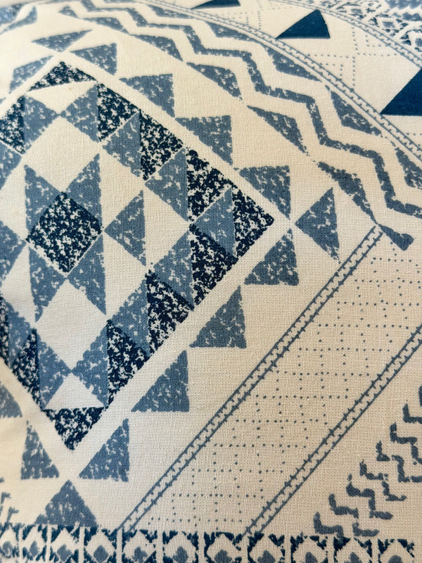 Indigo Rhythm - Throw Pillow Cover