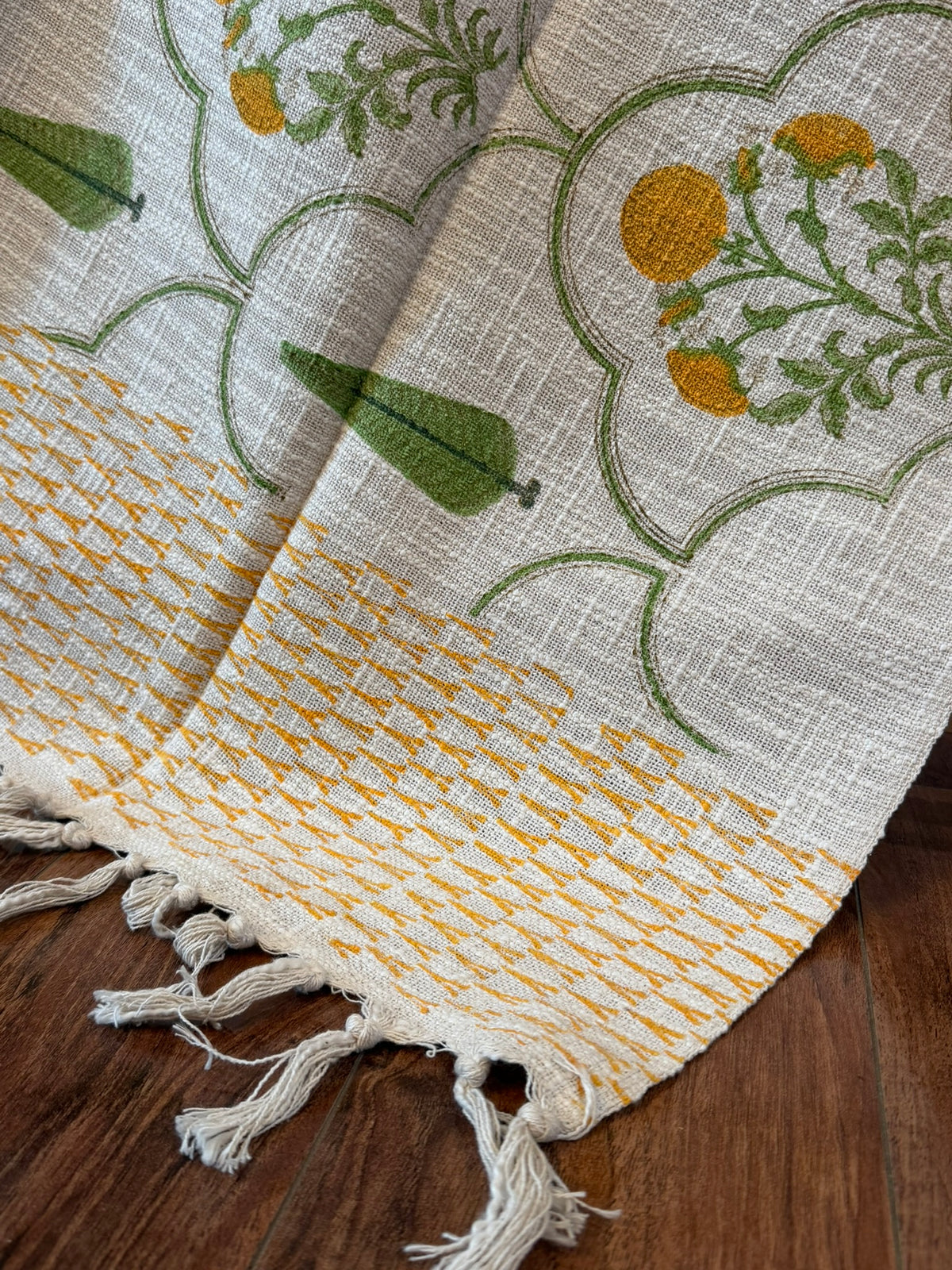 Marigold Mirth - Block Printed Throw Blanket
