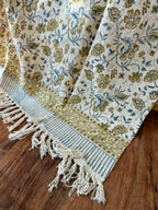 Blue Willow - Block Printed Throw Blanket