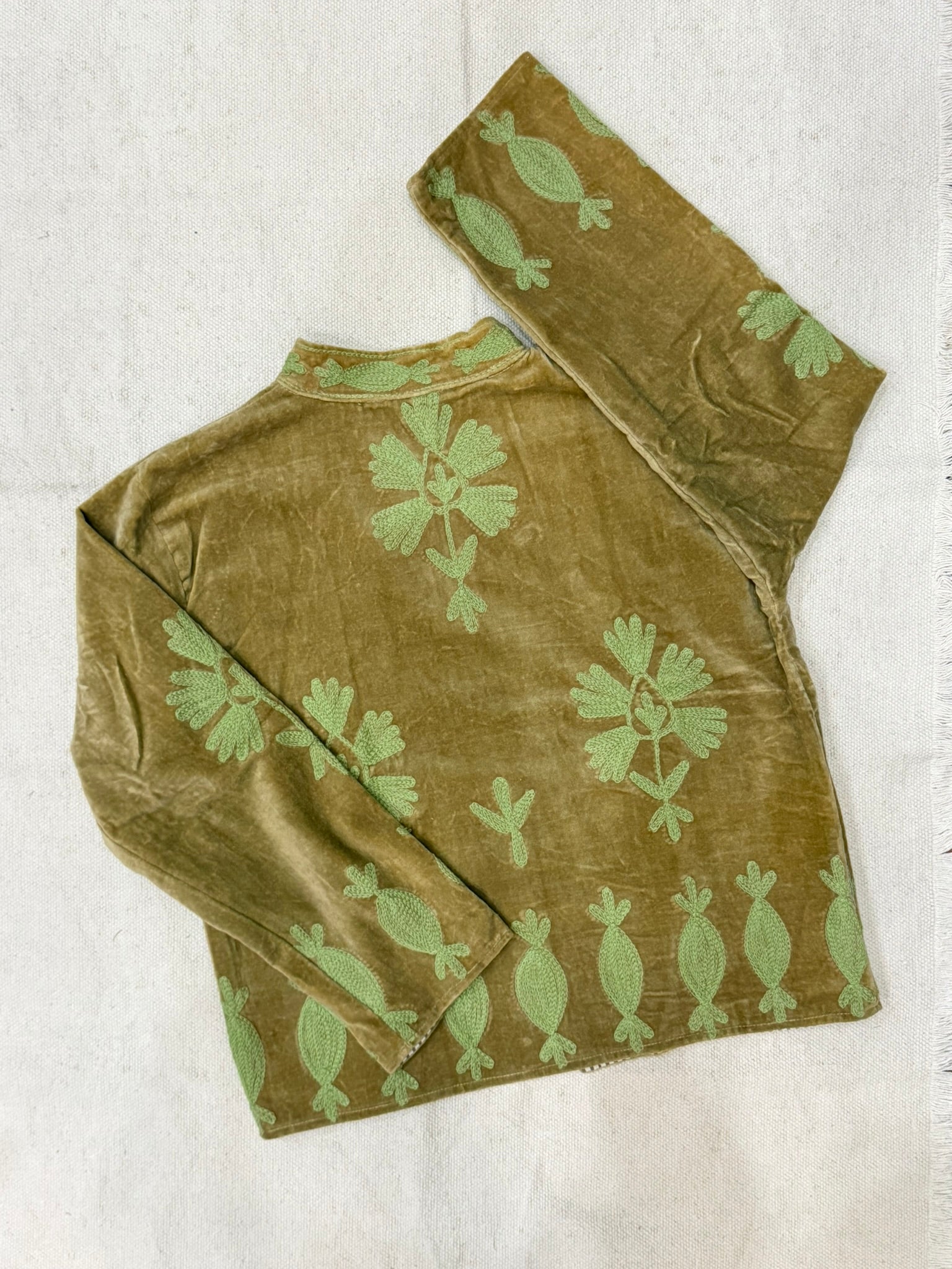 Golden Moss - Suzani Embroidered Jacket