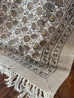 Umber Trails - Block Printed Throw Blanket
