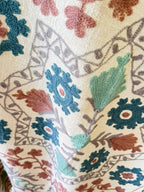 Dusty Rose - Embroidered Throw Blanket