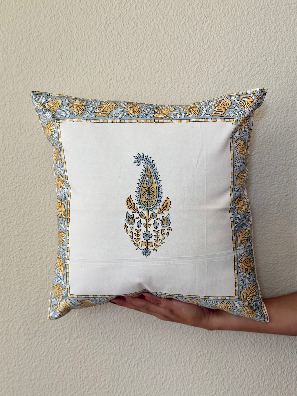 Blue Boteh - Throw Pillow Cover