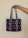 Navy Coral - Mini Chippa Tote