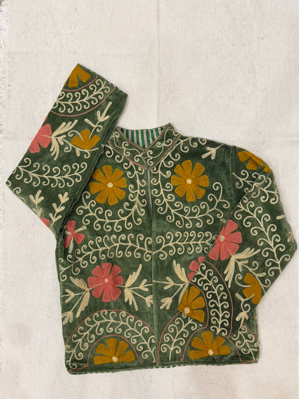 Sage Spark - Suzani Embroidered Jacket