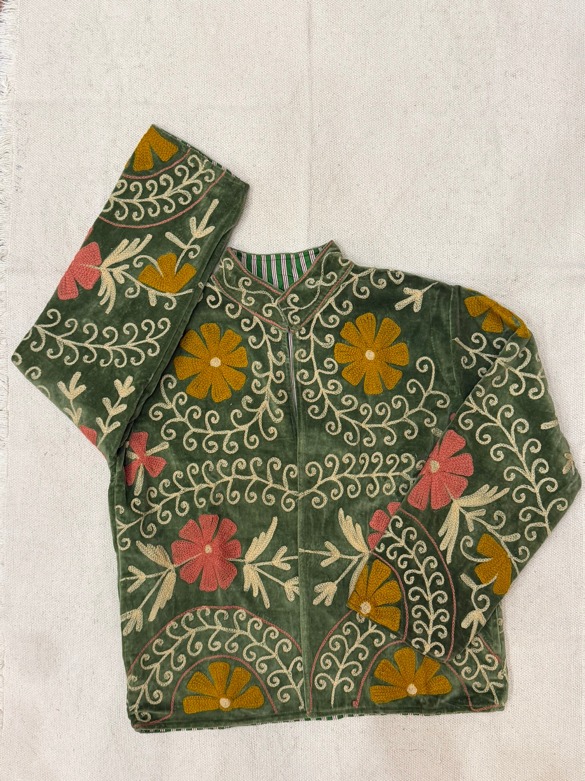 Sage Spark - Suzani Embroidered Jacket