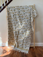 Blue Willow - Block Printed Throw Blanket