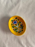Sunlit Oval - Blue Pottery Trinket Tray