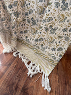 Olive Lace - Block Printed Throw Blanket