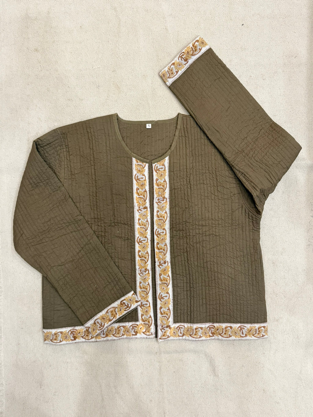 Olive Ease - Quilted Cotton Jacket