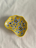 Sunlit Leaf - Blue Pottery Trinket Tray