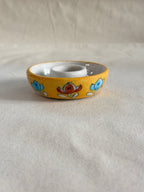 Sunlit Lotus - Blue Pottery Candle Holder