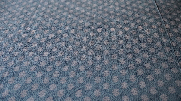 Foundation Edit Polki Print hand-block printed South Cotton bedsheet set by DewDropHues, featuring a jewelry-inspired geometric design and breathable heritage weave.
