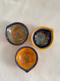 Rangoli Jyot - Blue Pottery Assorted Diya Set of 3