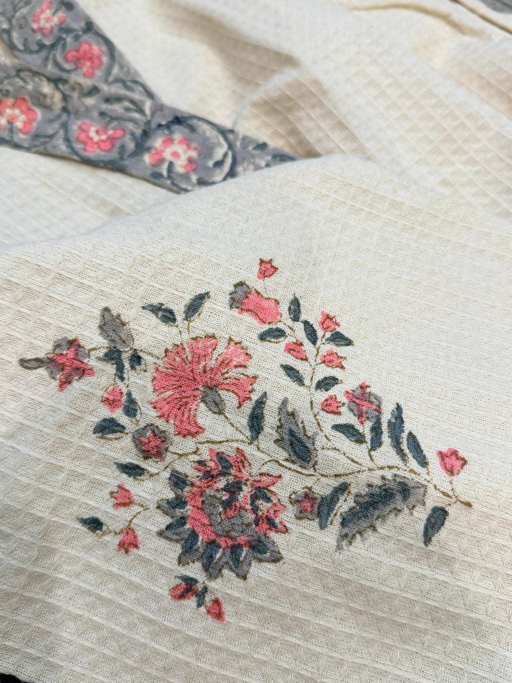 Sway - Block Printed Waffle Cotton Bathrobe