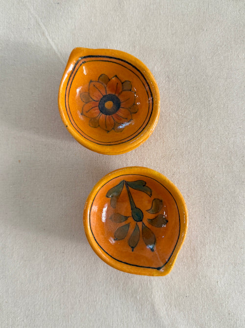 Aakash Jyot - Blue Pottery Diya Set of 4