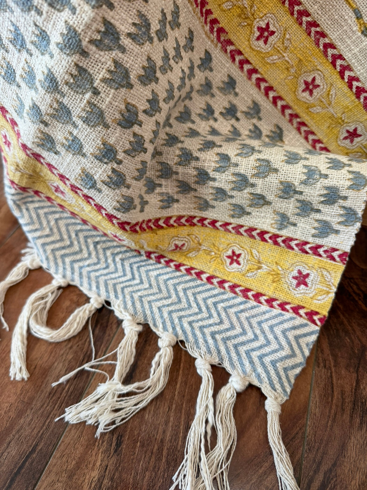 Ochre Parade - Block Printed Throw Blanket