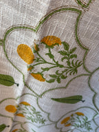 Marigold Mirth - Block Printed Throw Blanket