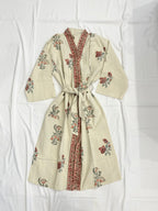 Opal - Block Printed Waffle Cotton Bathrobe