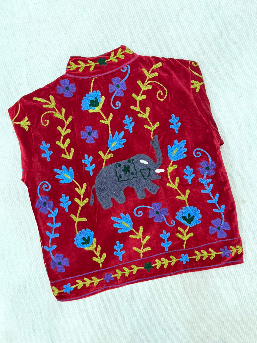 Crimson Caravan - Suzani Embroidered Jacket