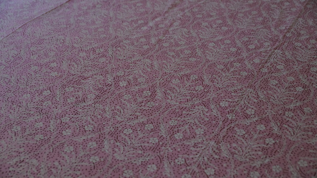Foundation Edit Polki Print hand-block printed South Cotton bedsheet set by DewDropHues, featuring a jewelry-inspired geometric design and breathable heritage weave.